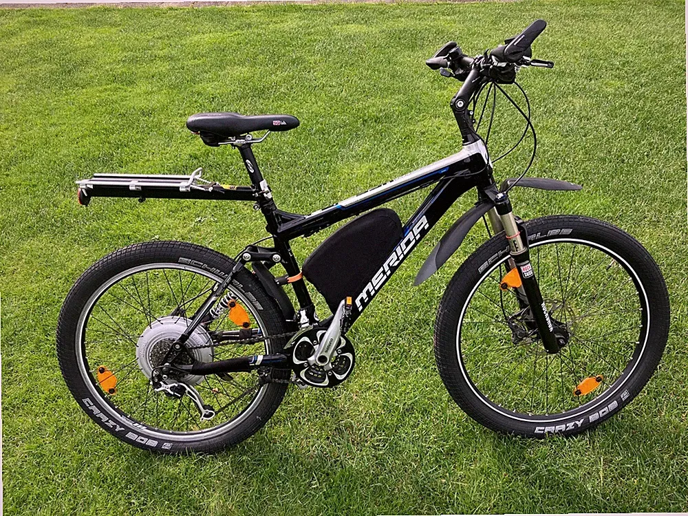 E-Bike MTB fully 26 zoll Merida HFS3000 SRS 18"/46cm Damen mit Bionx 36V/9,6Ah