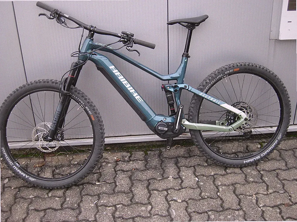 Haibike AllTrail 9, E-MTB Fully, R=50cm, 29", 720Wh, Yamaha PW-X3, blau / olive
