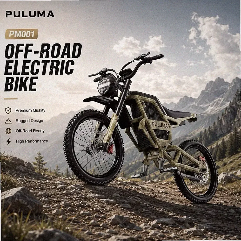 PULUMA PM001 E-Bike Offroad 3000W 60V 30Ah 17" grün camouflage/schwarz