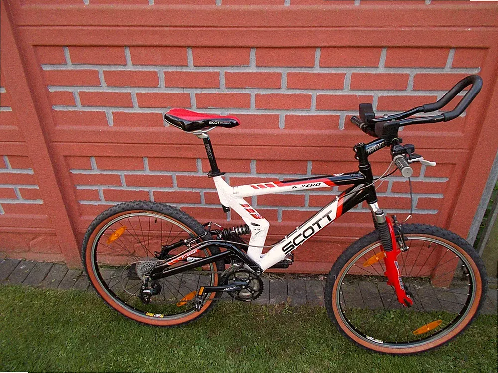 SCOTT Fully Mountainbike FX2 MTB schwarz weiss rot Scott Mountainbike